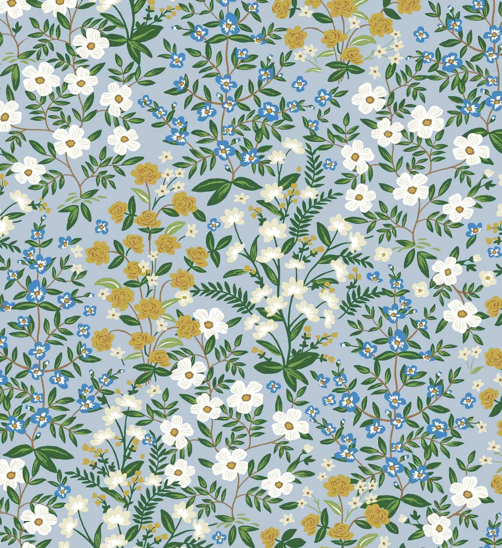 Wildwood Garden Wallpaper - Blue - Image 3