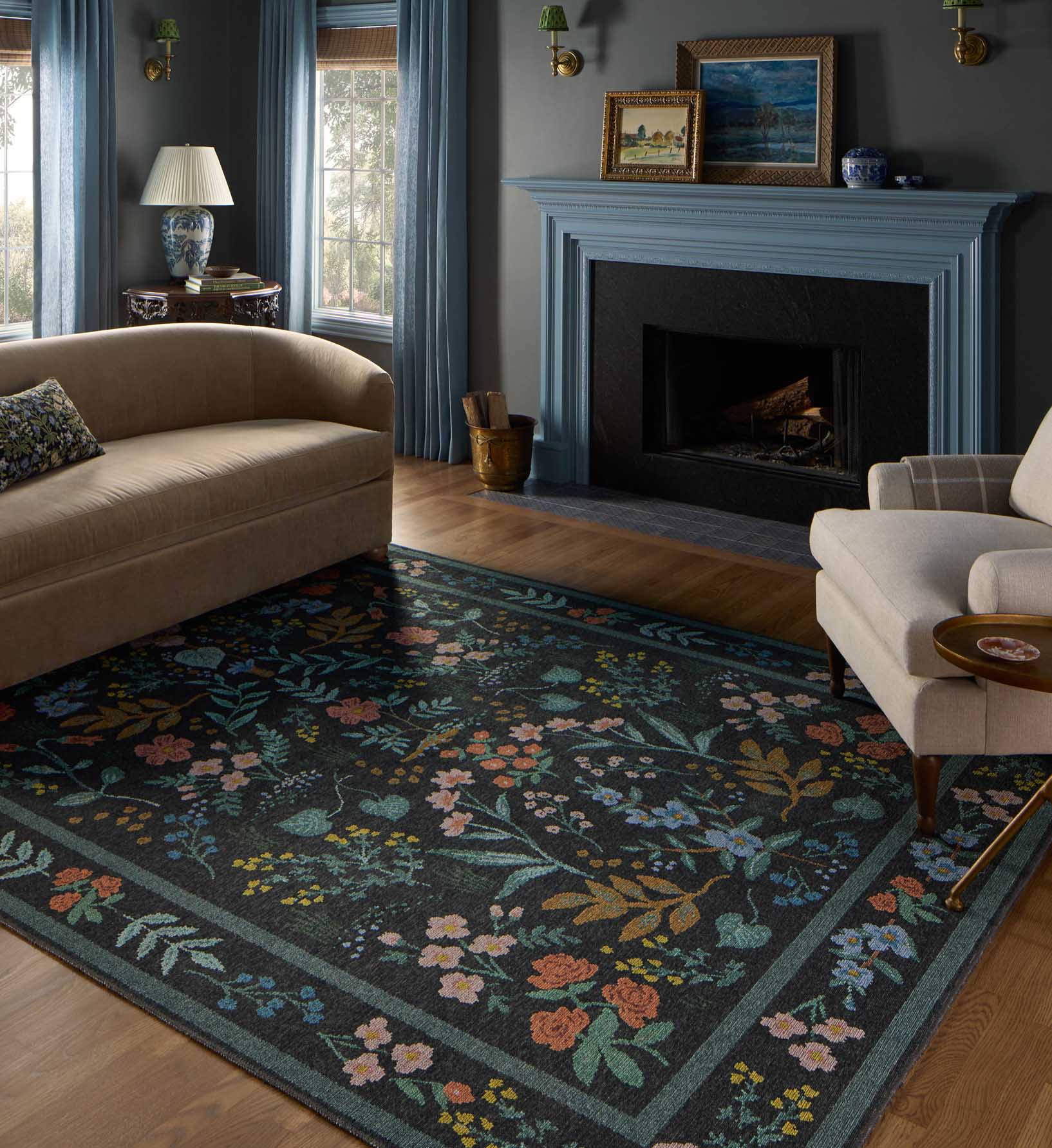 Wildwood Printed Rug - Wildwood Charcoal - Image 2