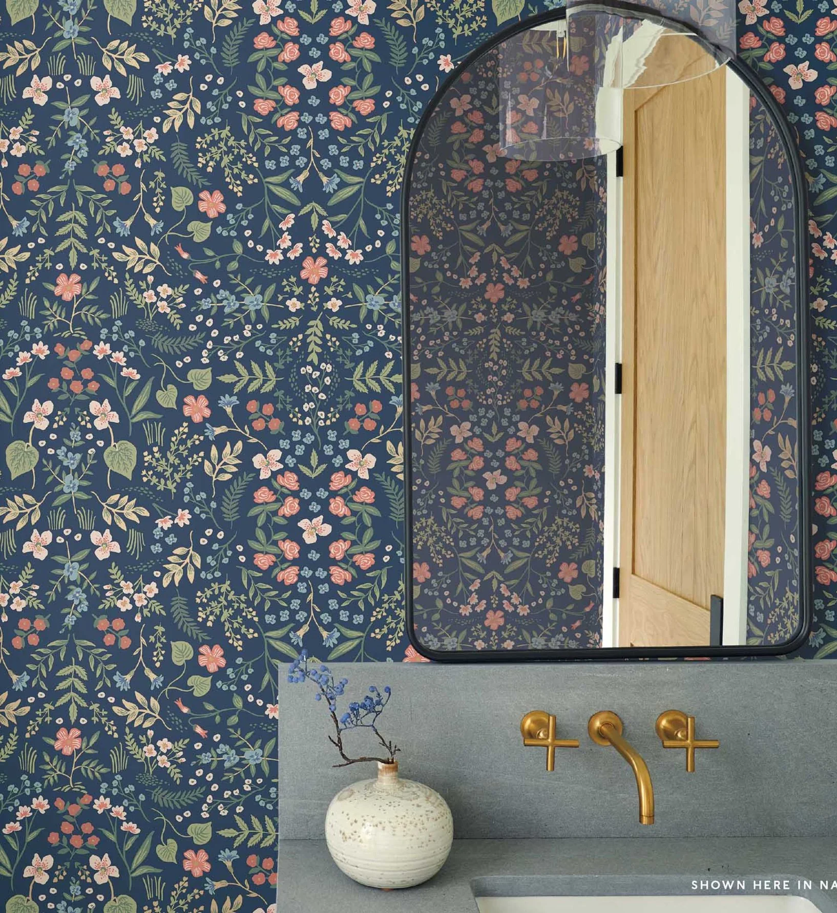 Wildwood Wallpaper - Blue & Green - Image 2