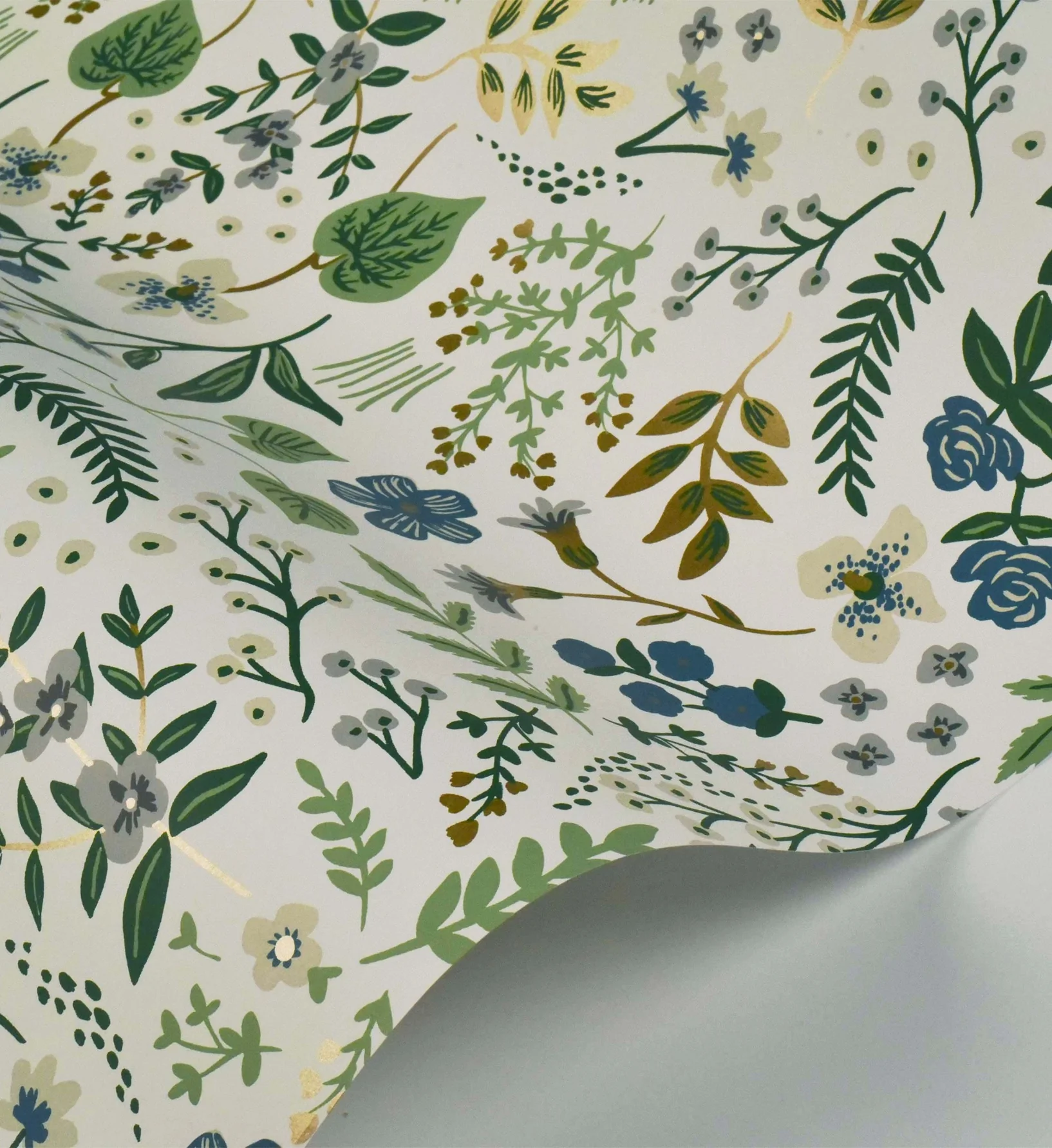 Wildwood Wallpaper - Blue & Green - Image 3