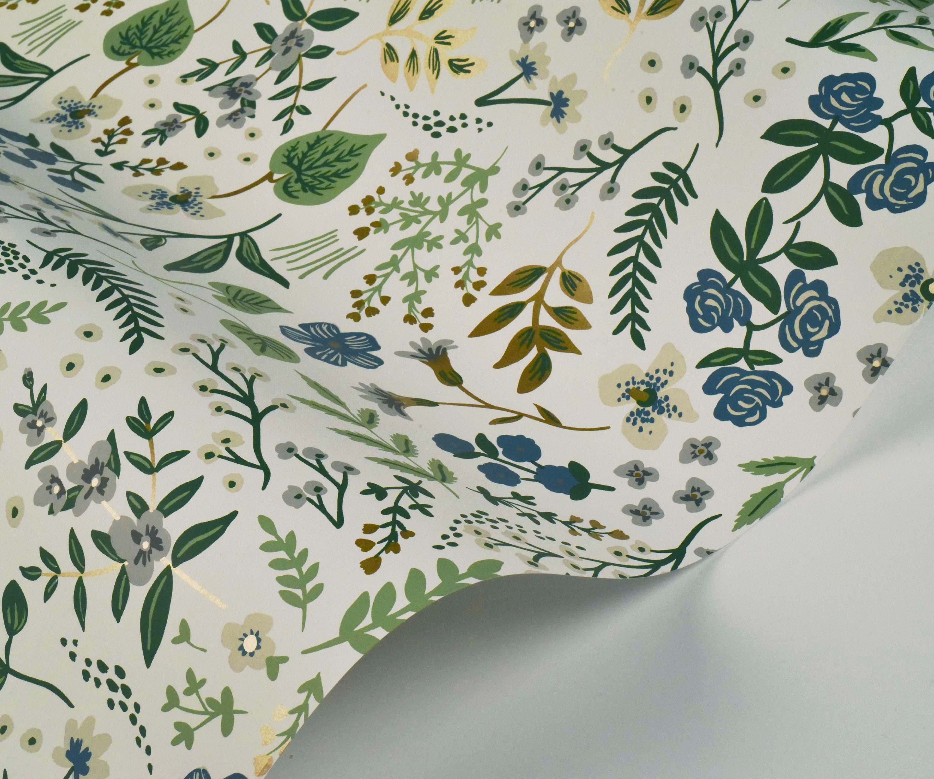 Wildwood Wallpaper Sample - Blue & Green - Image 2