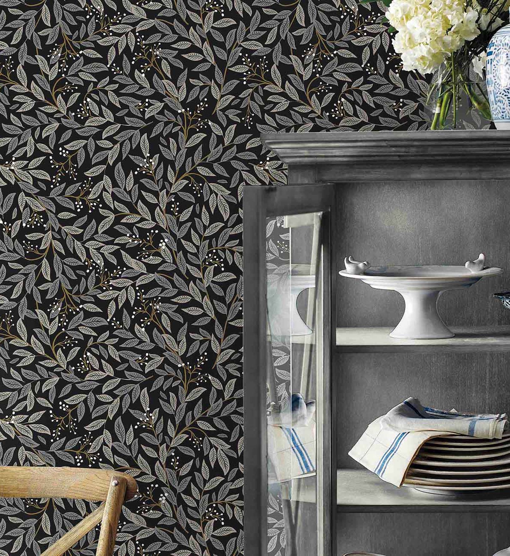 Willowberry Peel & Stick Wallpaper - Black - Image 2