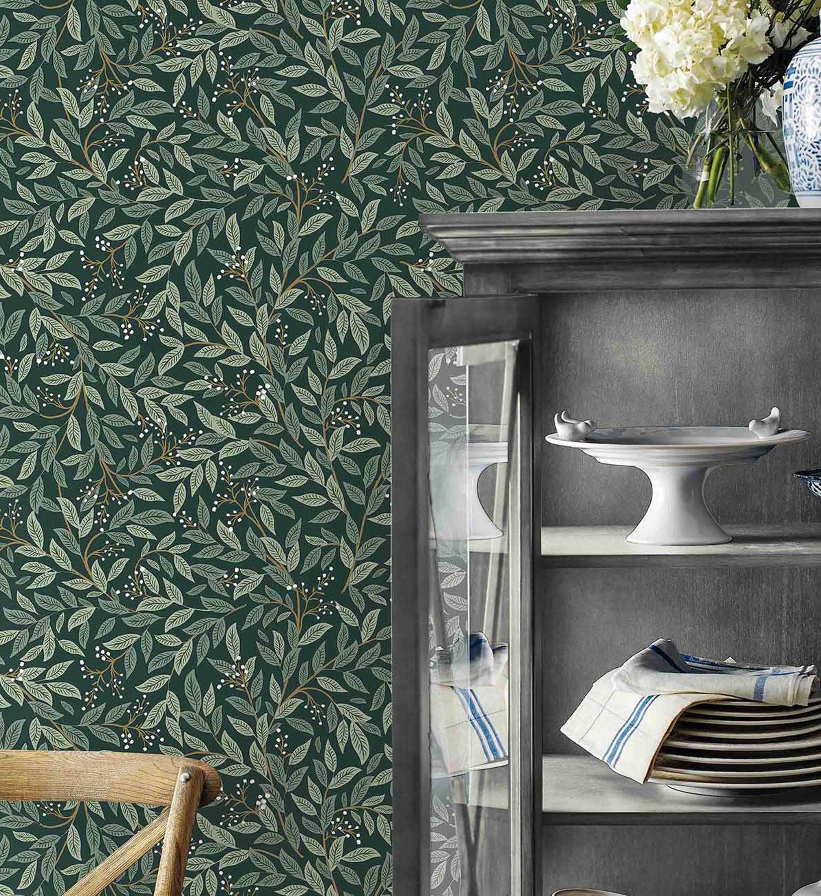Willowberry Peel & Stick Wallpaper - Emerald - Image 2