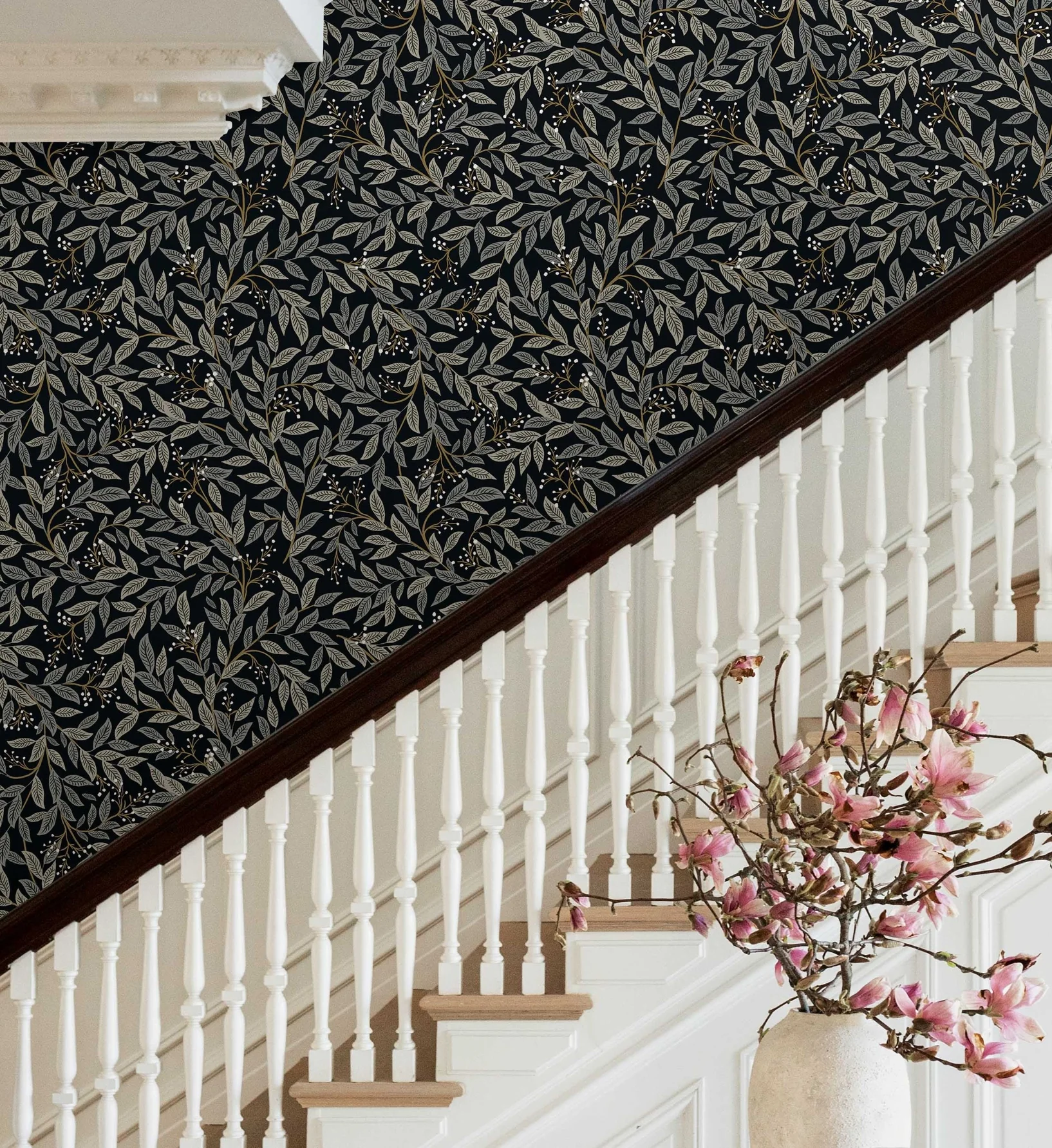 Willowberry Wallpaper - Black - Image 2