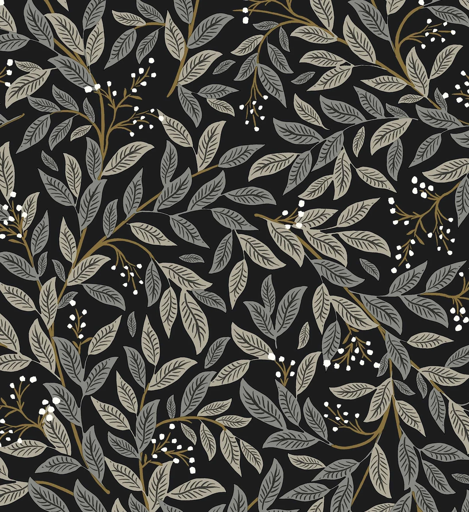 Willowberry Wallpaper - Black - Image 4