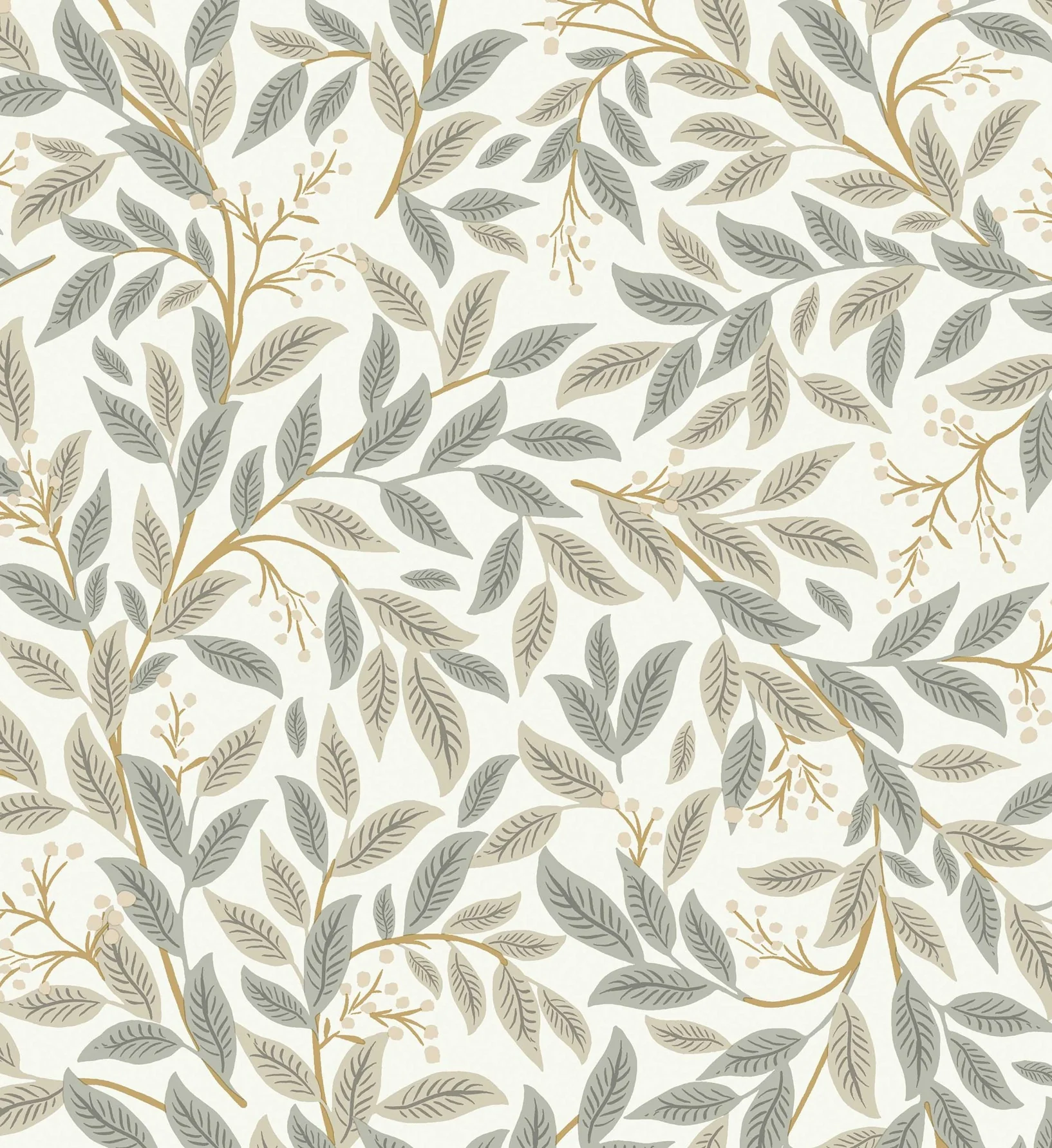 Willowberry Wallpaper - Linen & White - Image 4