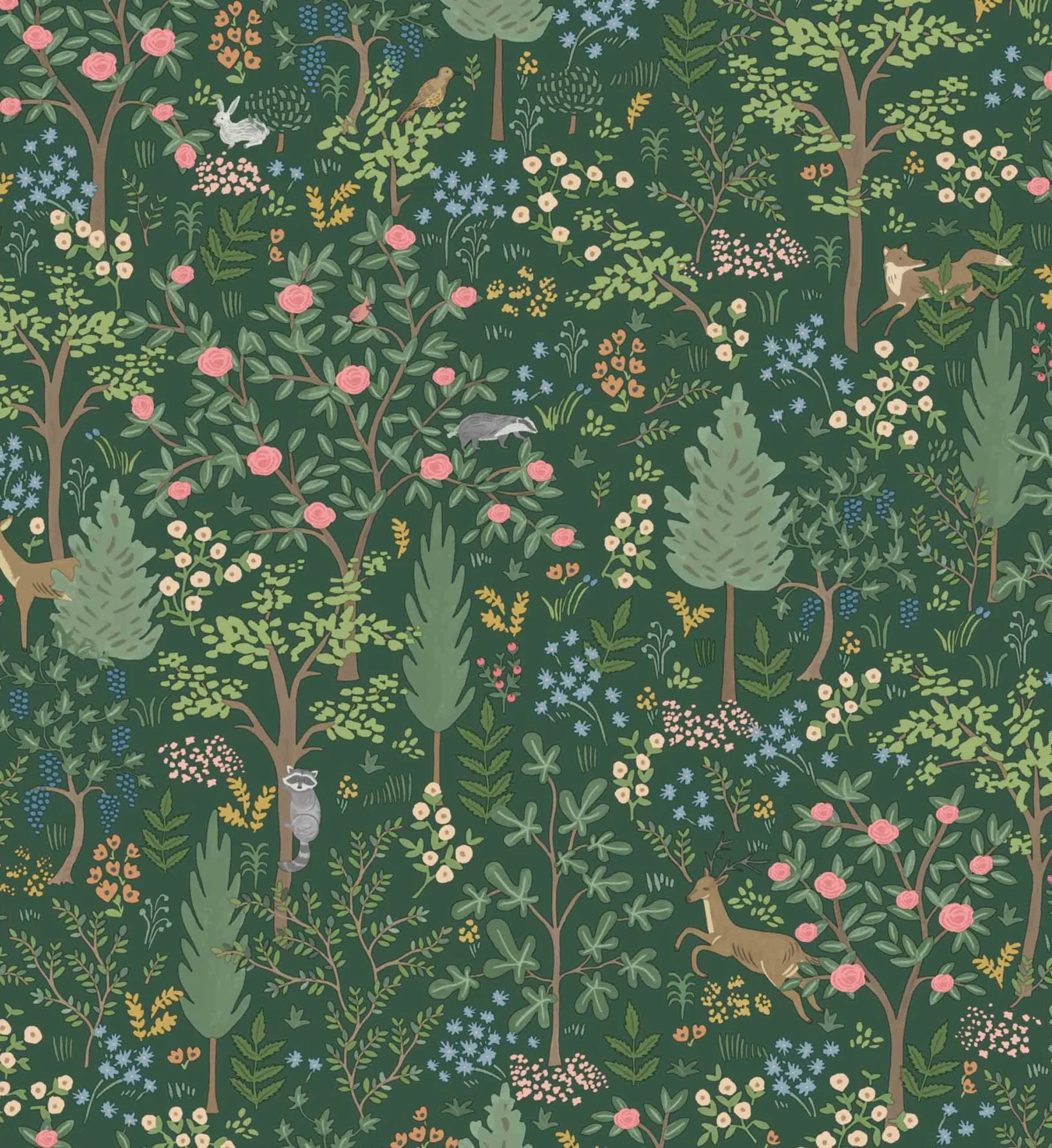 Woodland Peel & Stick Wallpaper - Emerald - Image 3