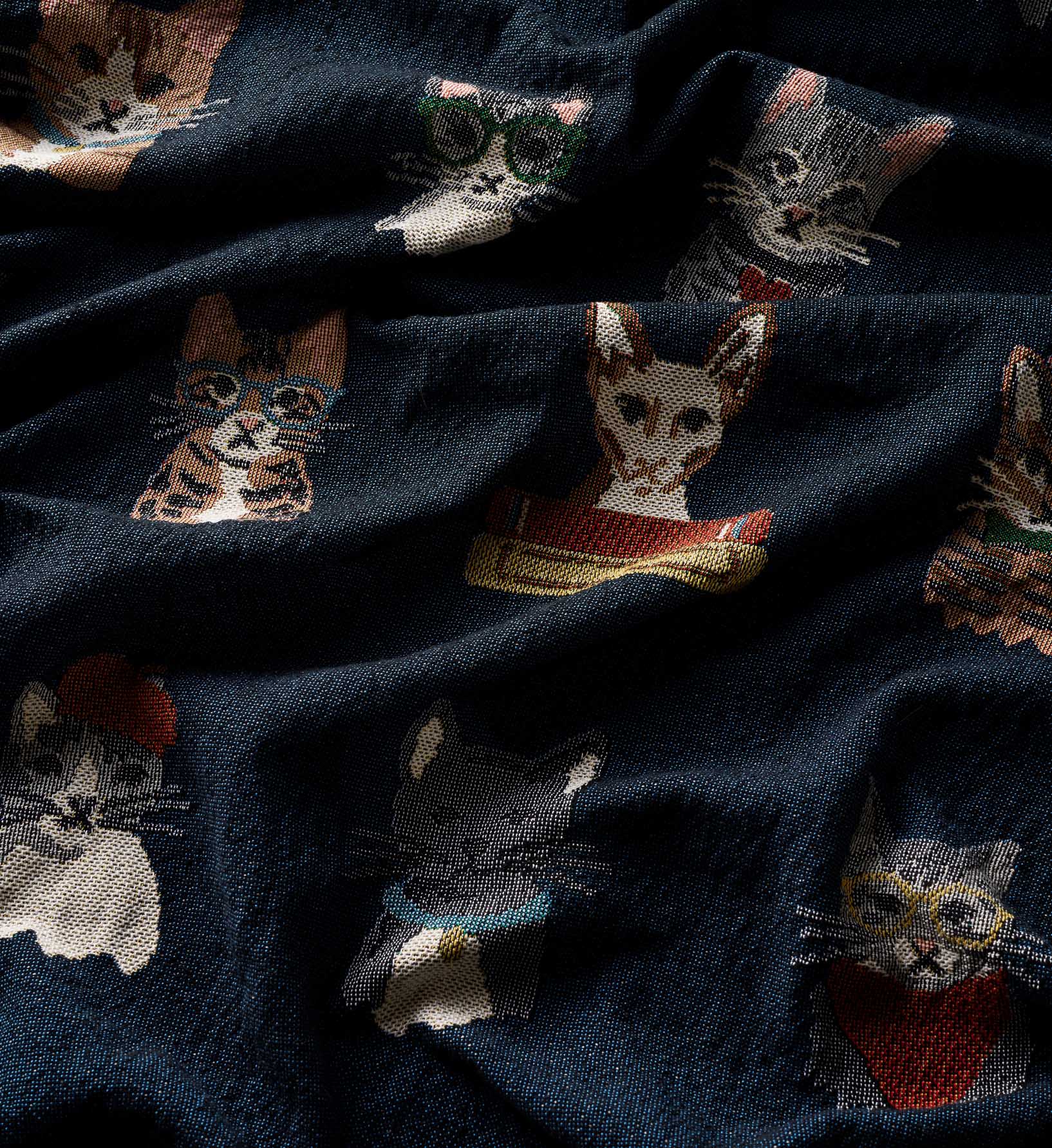 Woven Blanket - Studious Cats - Image 2