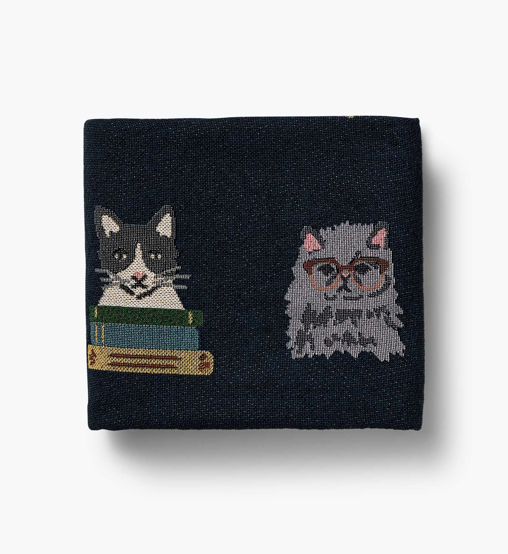 Woven Blanket - Studious Cats - Image 4